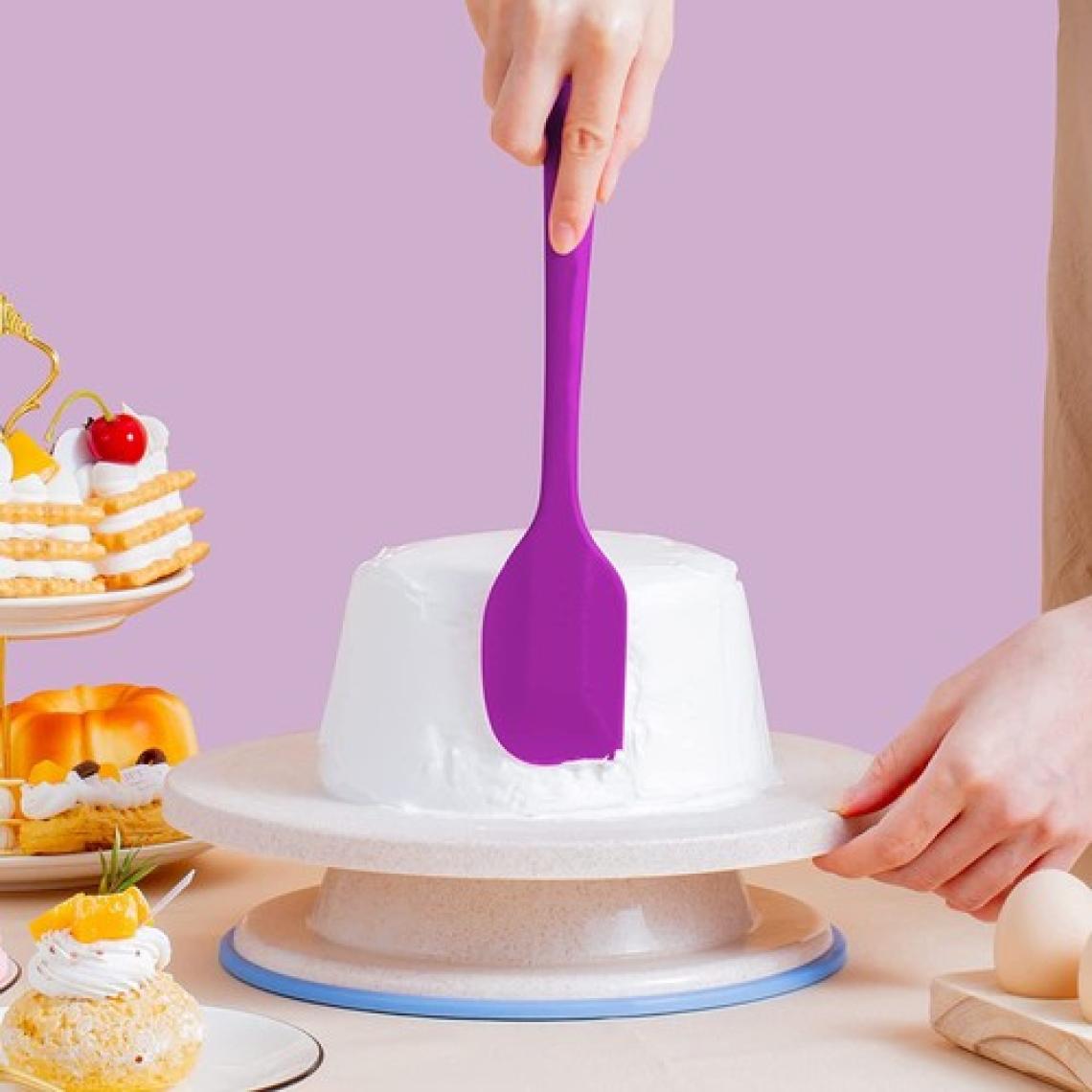 4lü Silikon Spatula Seti Yanmaz Yapışmaz Çizmez Kırmızı-Yeşil-Fuşya-Mor  27cm