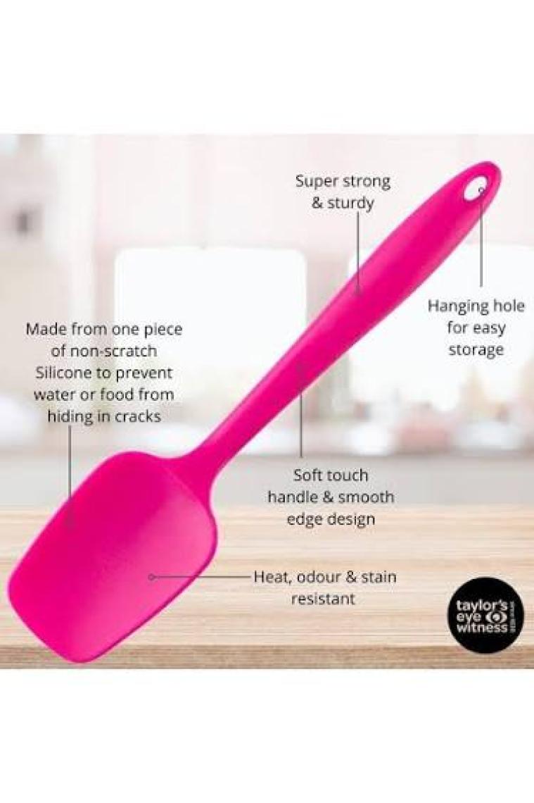 Viarella Silikon Kaşık Spatula Seti Büyük Boy Yanmaz Yapışmaz Çizmez 2'li