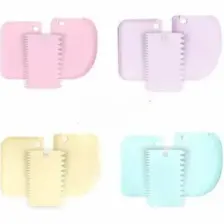 Alfa HK02 Plastik Hamur Kazıyıcı-Hamur Kesici-Şanti Tarağı 3’lü Set