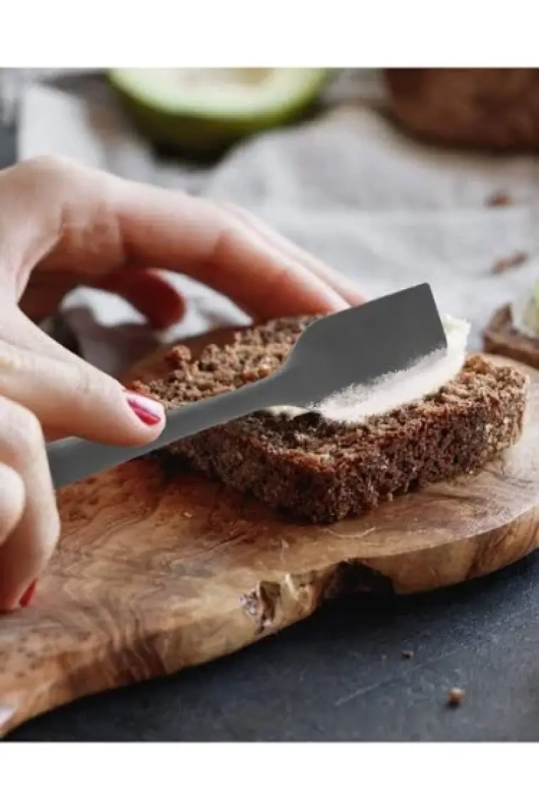 Viarella Büyük Boy Yanmaz Yapışmaz Silikon Spatula Seti 3lü Gri
