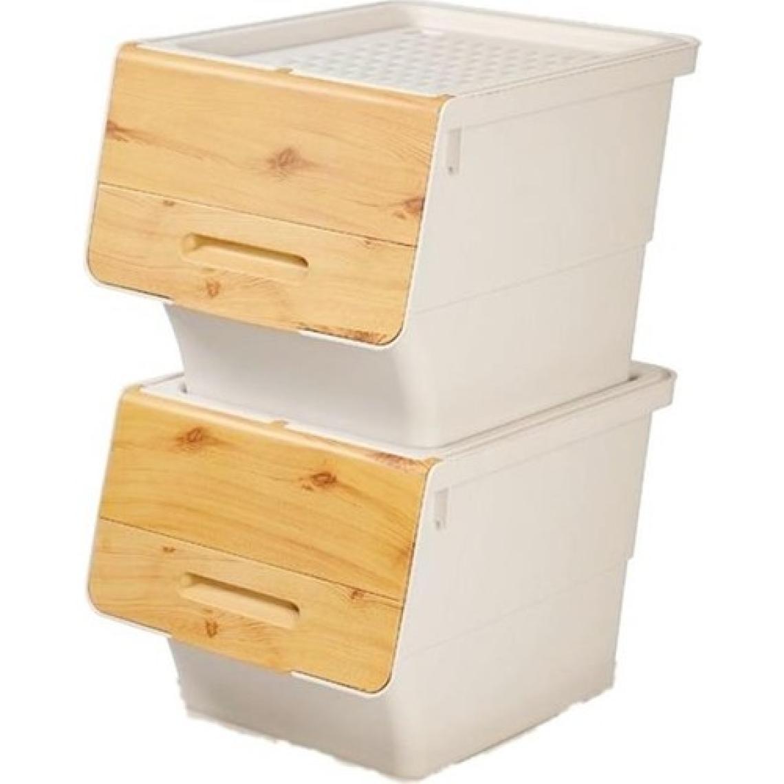 Geseus Motek Bambu Tekerlekli Organizer Çok Amaçlı Saklama Kutusu 2X12 Lt