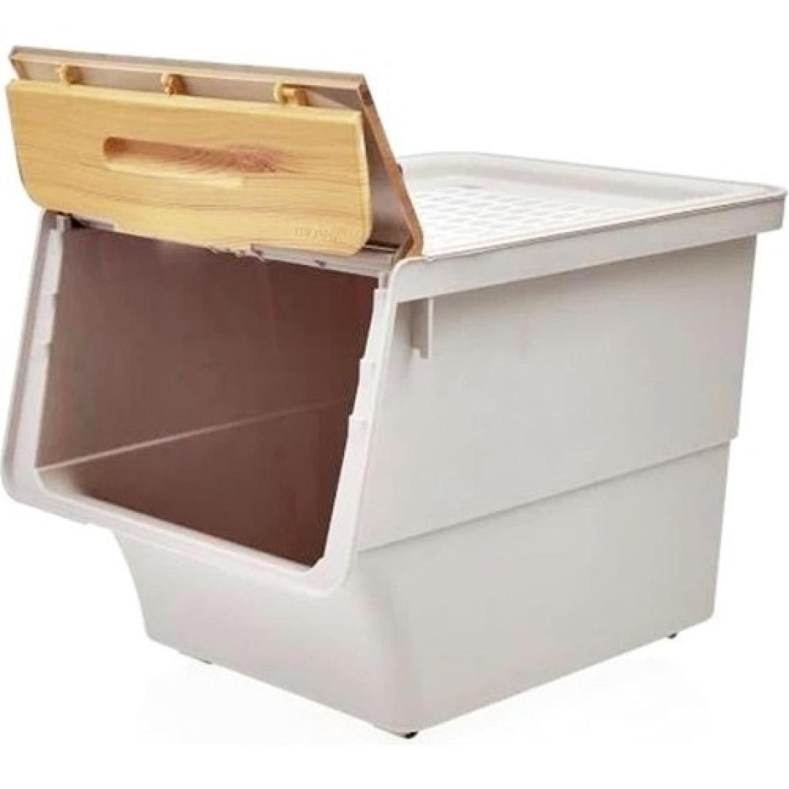 Geseus Motek Bambu Tekerlekli Organizer Çok Amaçlı Saklama Kutusu 2X12 Lt