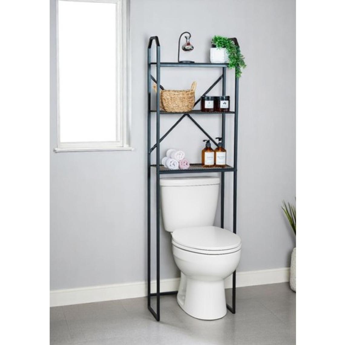 Bye Concept & More Metal Ayaklı 3 Raflı Banyo Rafı Klozet Üstü Dekoratif Raf Askılık Organizer