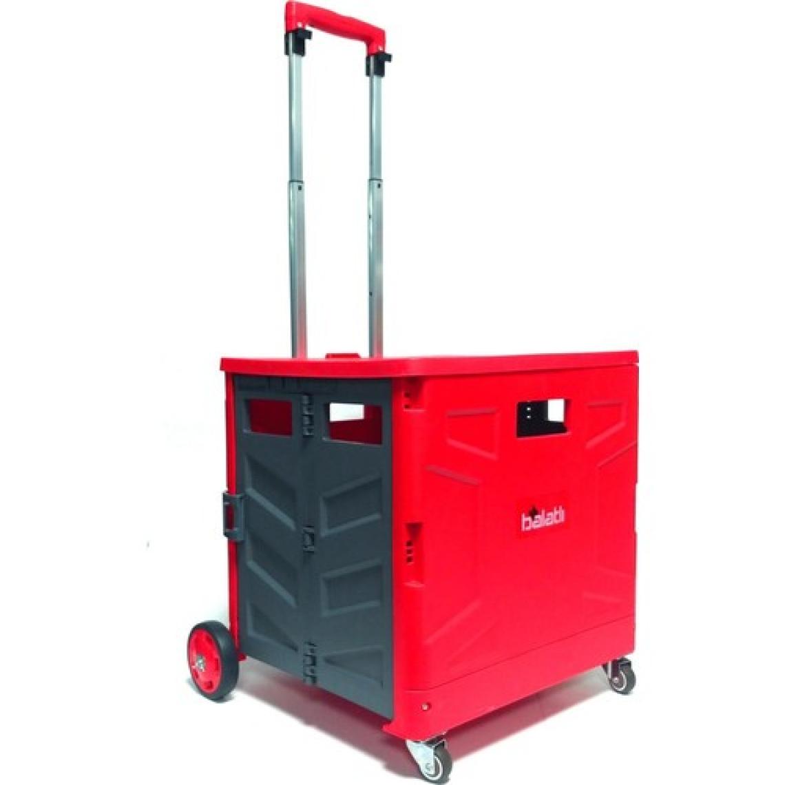 Balatlı D350 Katlanabilir Yükseklik Ayarlı Paket Taşıma Arabası Kırmızı