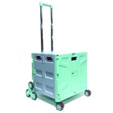 Balatlı Katlanabilir Yükseklik Ayarlı Merdiven Çıkabilen Paket Taşıma Arabası FP548
