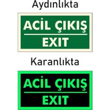 Gündoğdu Fotolümen Fosforlu Acil Çıkış Yön Levhası