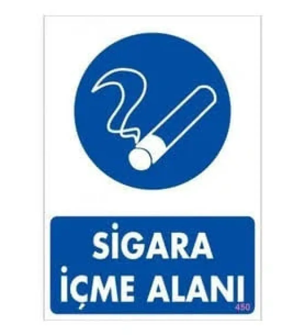Sönsan Uyarı Levhaları ''Sigara İçme Alanı'' Pvc 25*35
