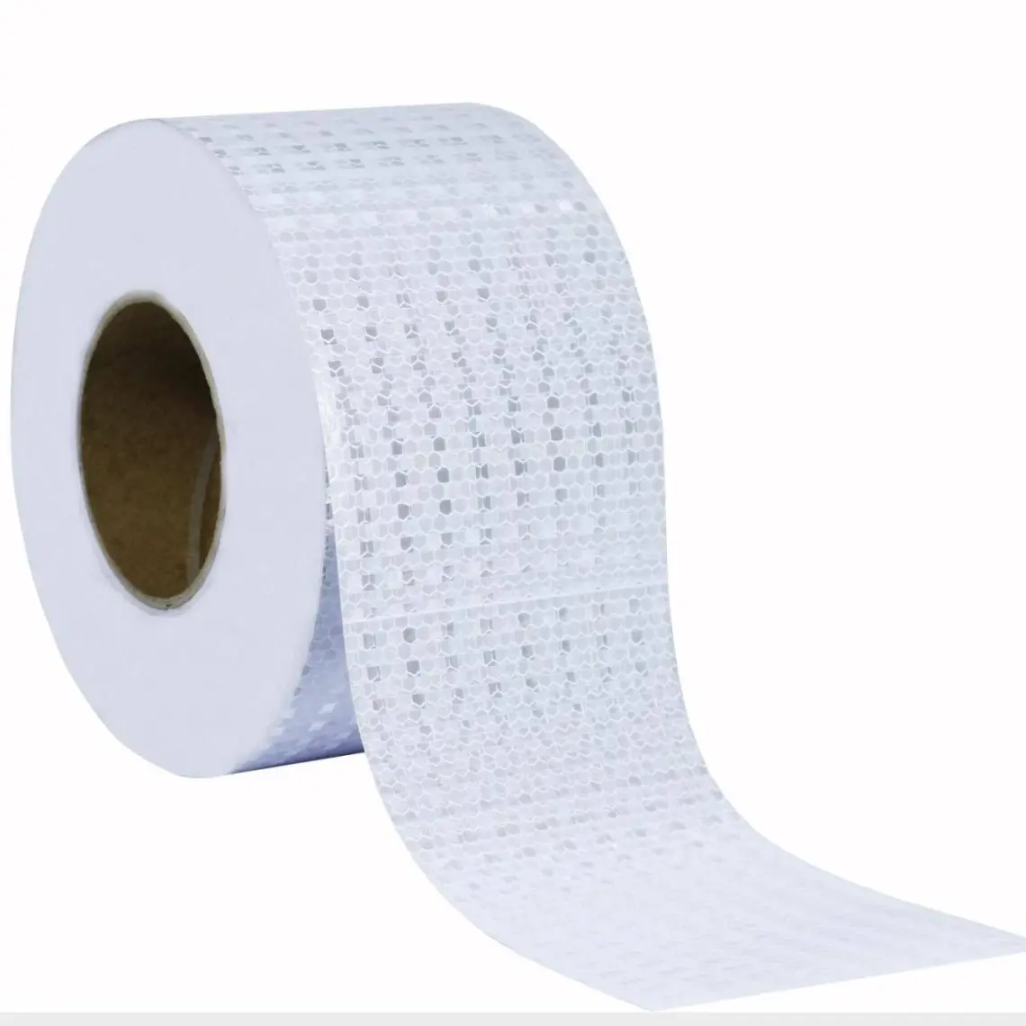 Badem10 Reflektörlü Reflektif Fosforlu Şerit Bant 10 Cm Eninde Beyaz Reflekte İkaz Bandı (3 METRE)