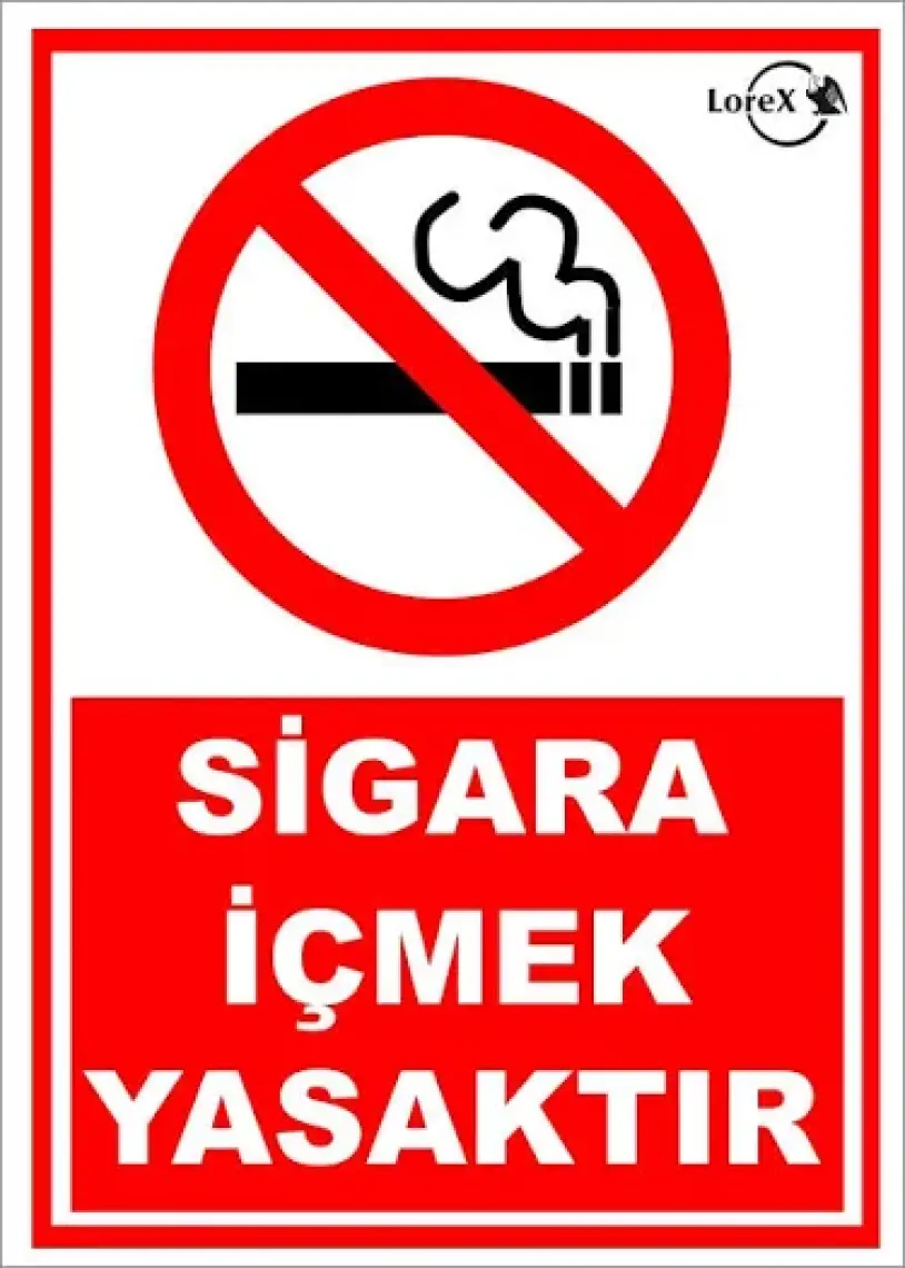 Yıldırım Sigara Içmek Yasaktır Levhası