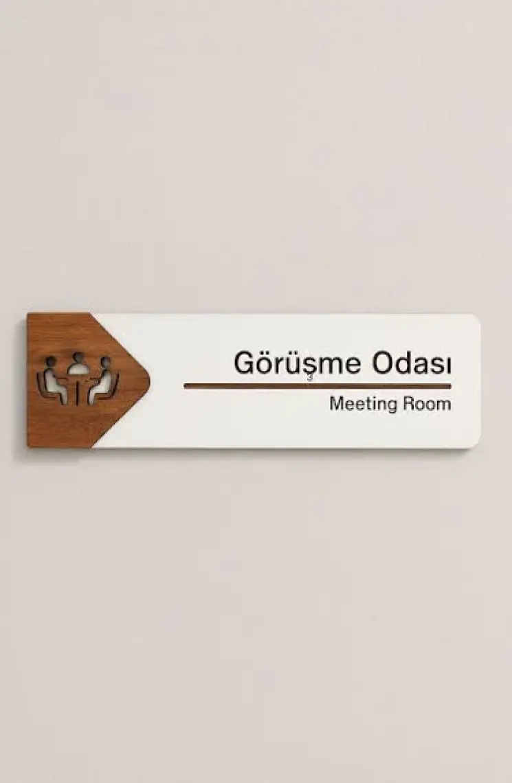 Lucena Görüşme Odası Ofis Oda Kapı İsimliği Yönlendirme Tabelası Levhası Kişiselleştirilebilir