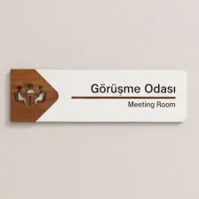 Lucena Görüşme Odası Ofis Oda Kapı İsimliği Yönlendirme Tabelası Levhası Kişiselleştirilebilir