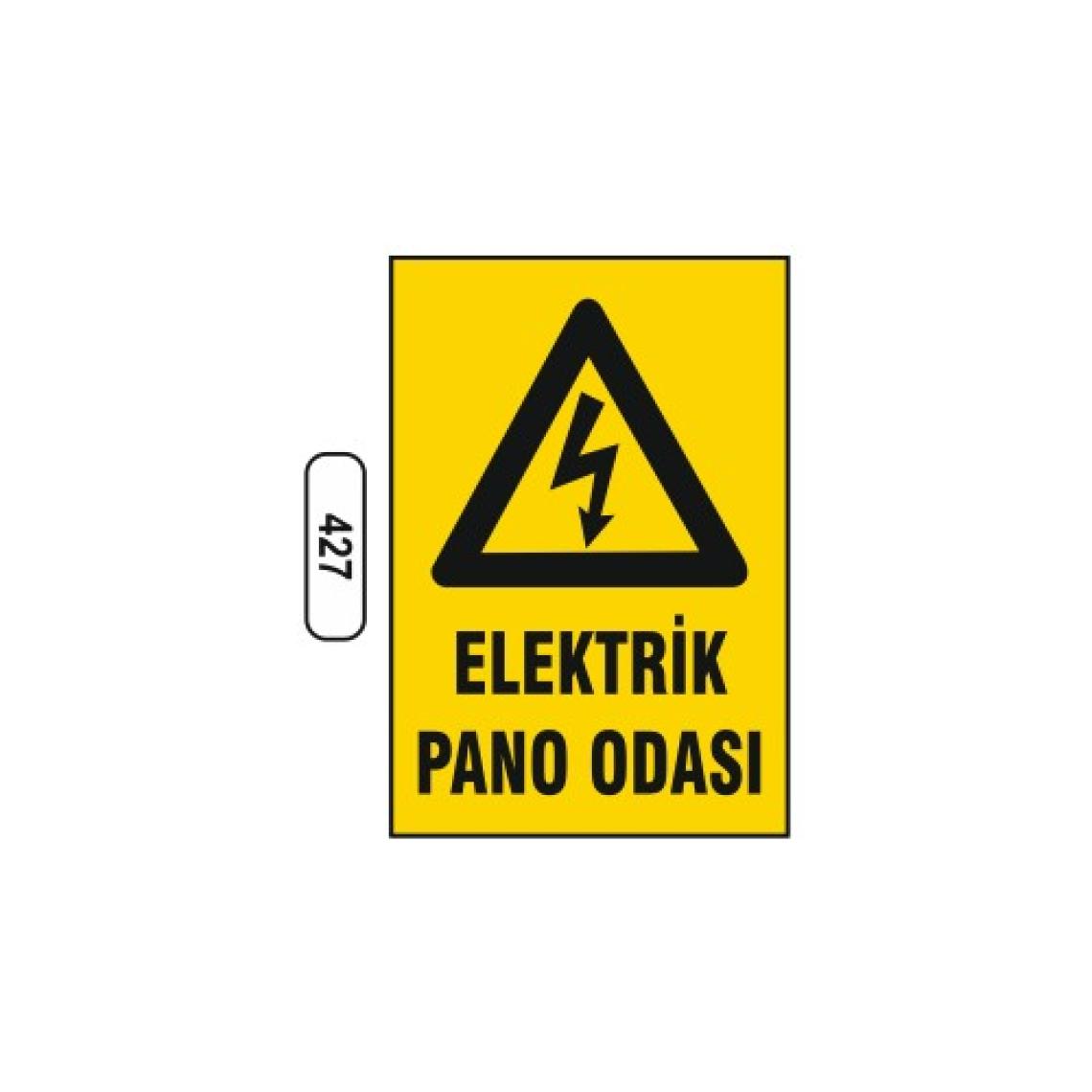 Gündoğdu Elektrik Pano Odası Uyarı Ikaz Levhası