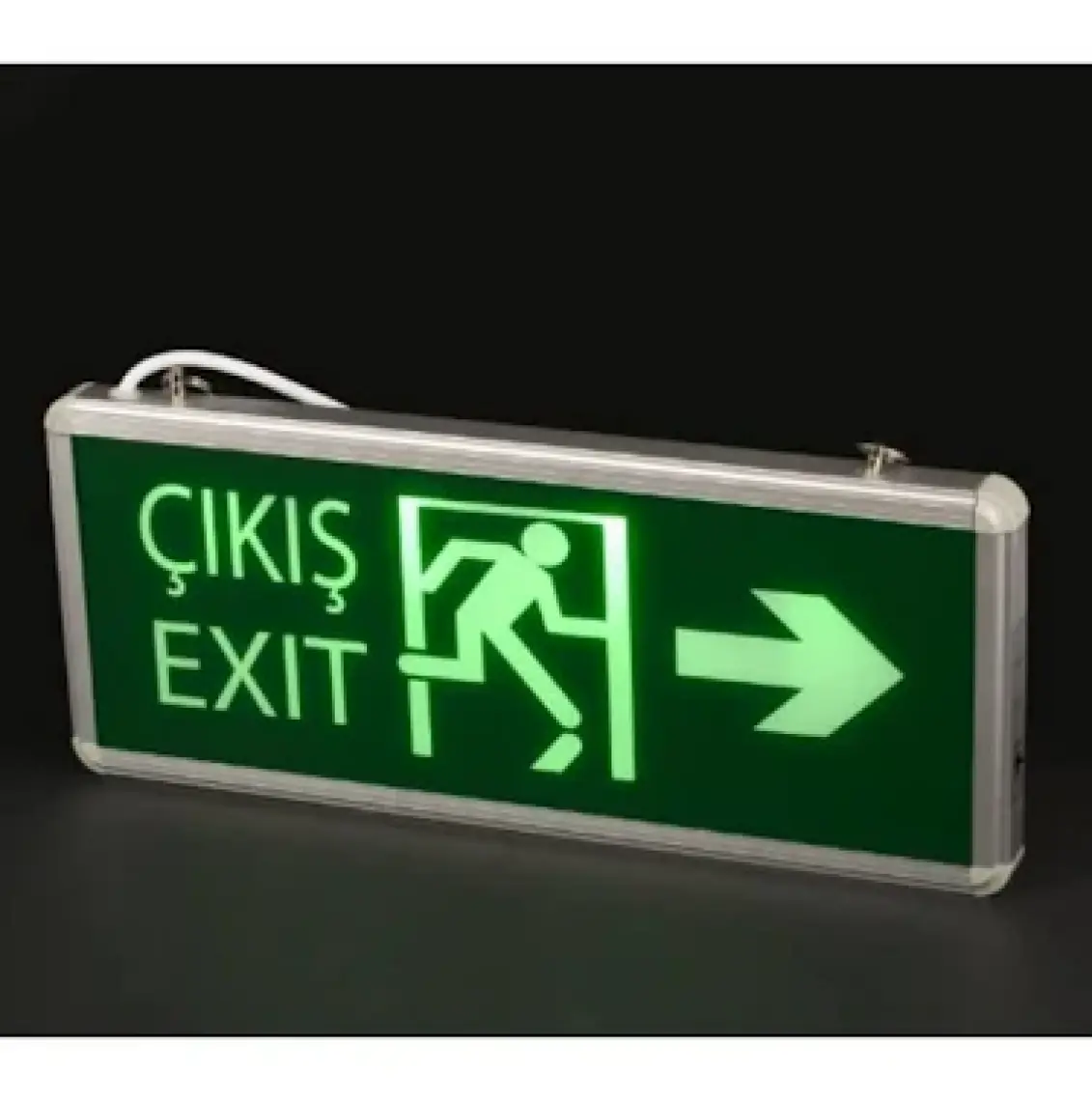 Noas Acil Çıkış Exit Tabelası Aşağı Çift Yönlü 3W