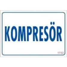 Gündoğdu Kompresör Uyarı Ikaz Levhası 17,5X25 cm