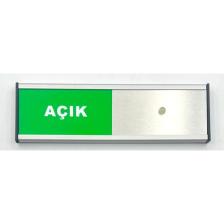 Se-Dizayn Açık - Kapalı Tabelası Sürgülü Kapı Yönlendirme Levhası Xl
