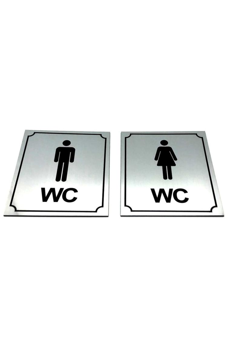 Se-Dizayn Wc Tuvalet Tabelası Bay Bayan Takım (2 Adet),10 cm x 12 cm