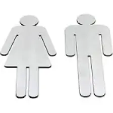 Se-Dizayn Wc Tuvalet Işareti Bayan ve Bay Takım ( 2 Adet ), Kapıyönlendirme