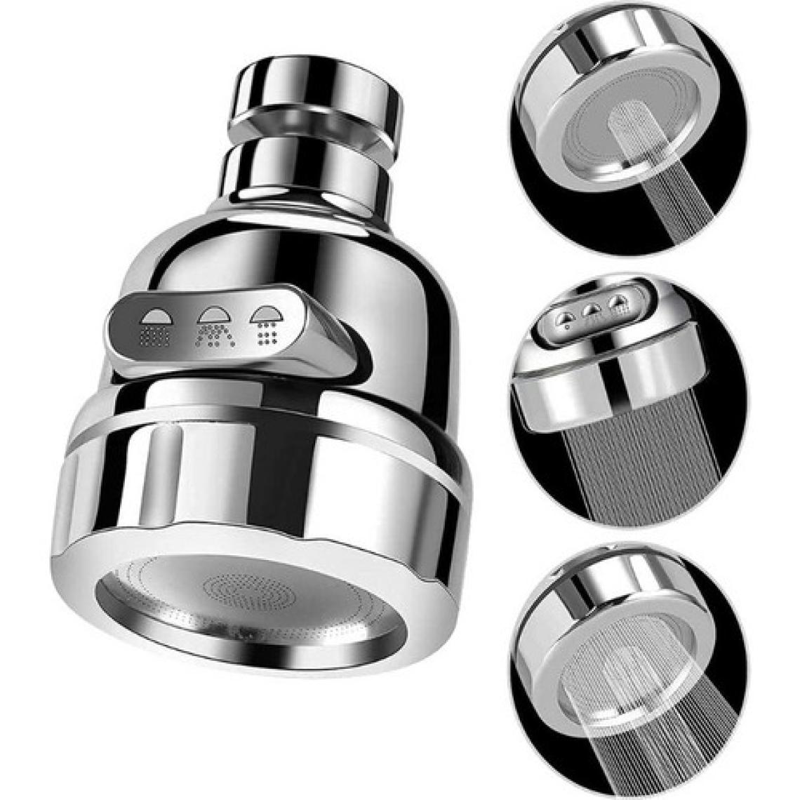 Zemus Musluk Başlığı - 3 Kademeli Musluk Başlığı - Krom 360 Derece Musluk Başlığı