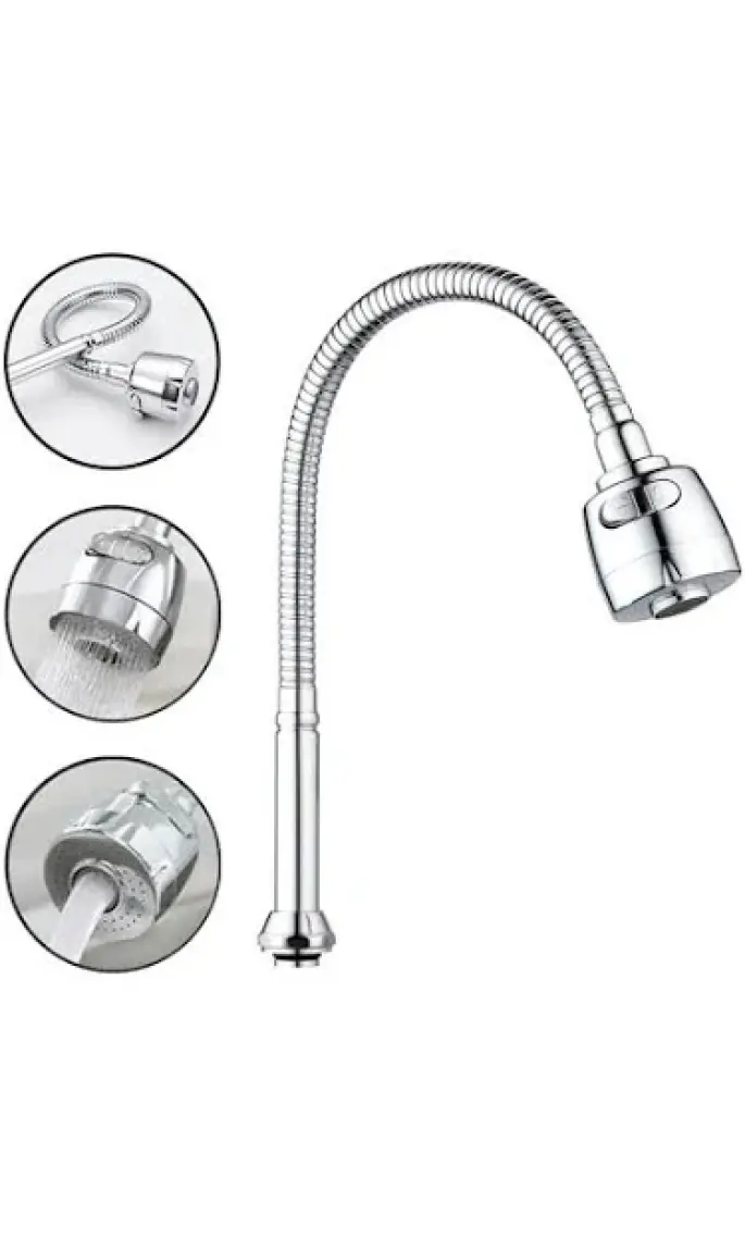 Titi 6061 Esnek 360° Hareketli 2 Fonksiyon Spreyli Kubar Musluk Ucu 48 cm