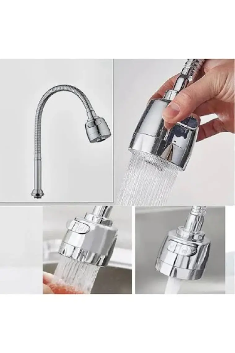 Titi 6061 Esnek 360° Hareketli 2 Fonksiyon Spreyli Kubar Musluk Ucu 48 cm