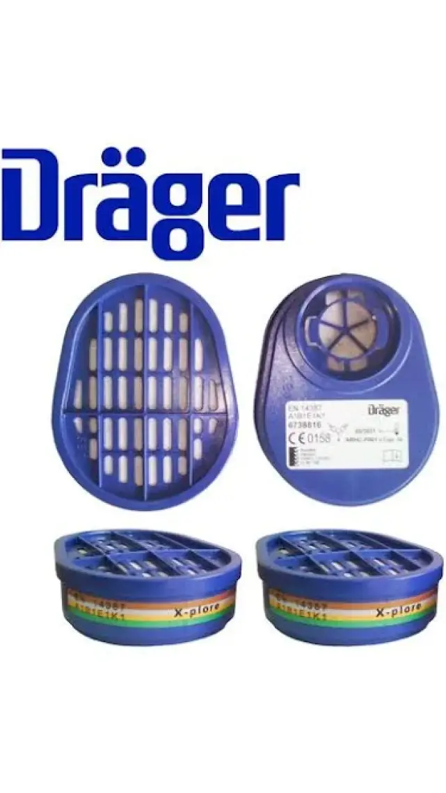 Drager Yarım Yüz Maske Filtresi A1b1e1k1