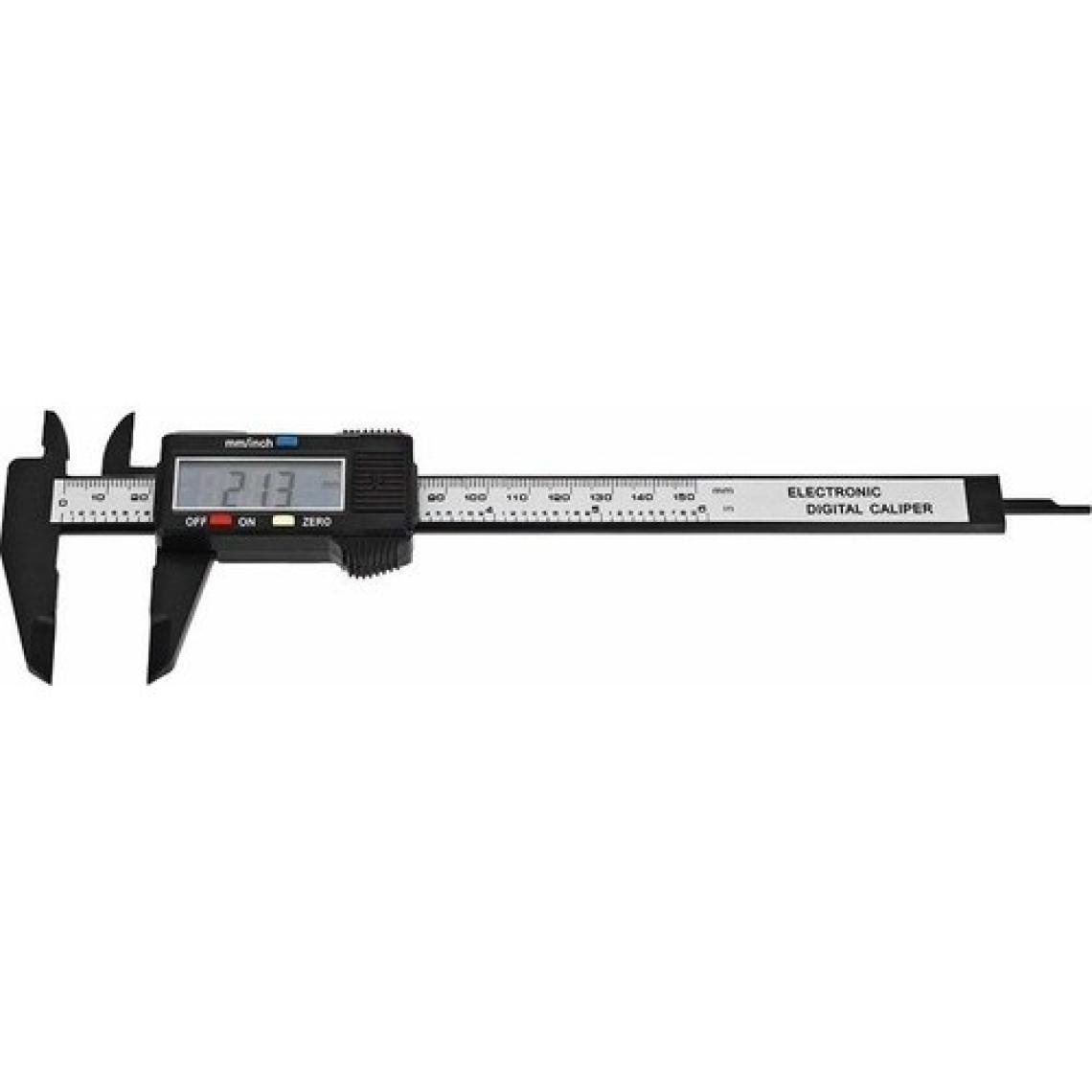 Wozlo Kumpas Dijital Karbon Fiber Hassas 150MM Kalınlık Ölçer Pil Dahil