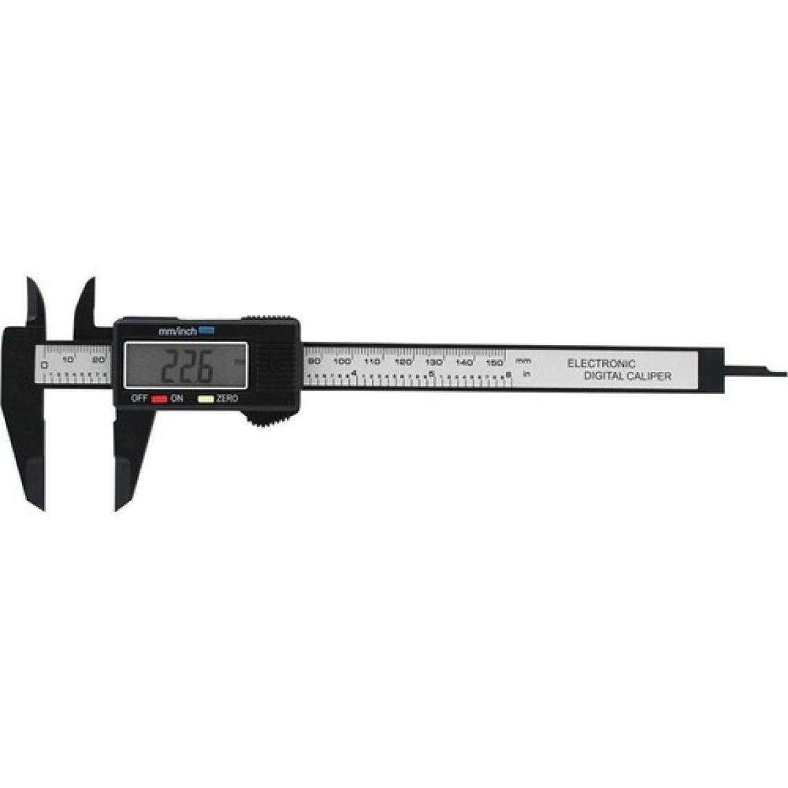 Hegi Kumpas Dijital LCD Ekran Karbon Fiber Hassas 150MM Kalınlık Ölçer