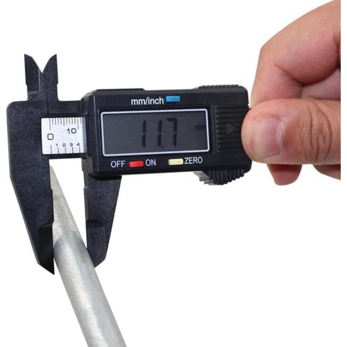 Hegi Kumpas Dijital LCD Ekran Karbon Fiber Hassas 150MM Kalınlık Ölçer