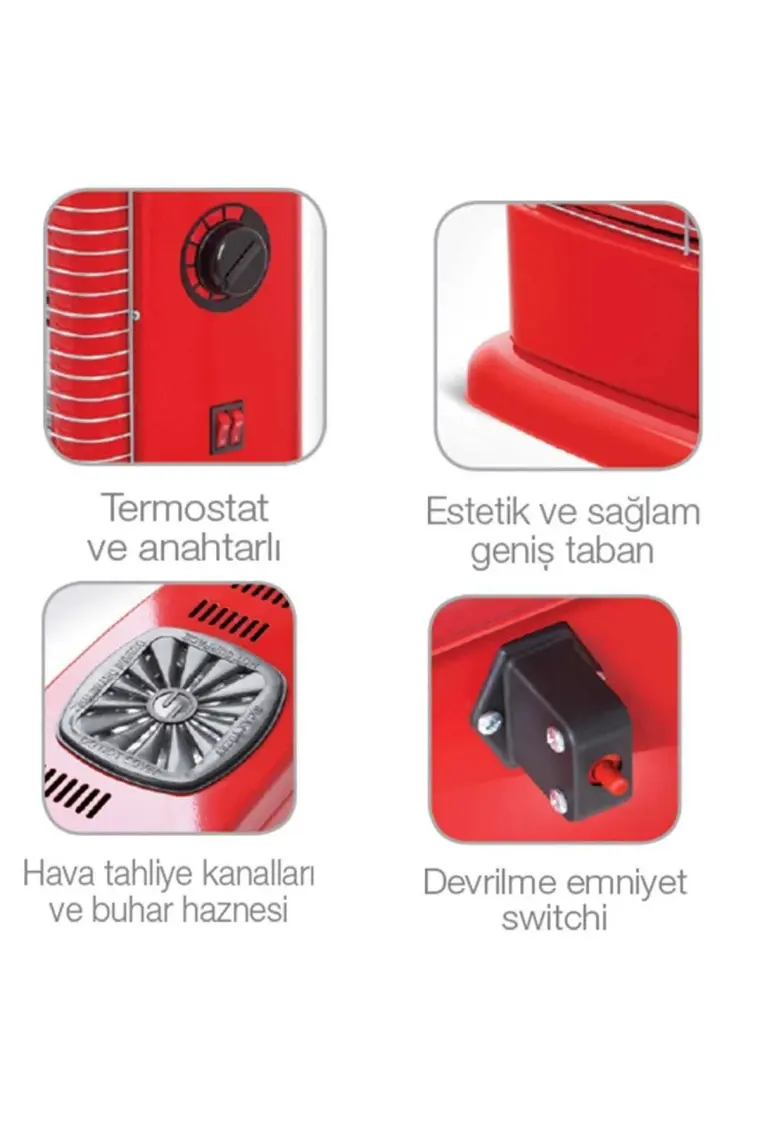 Minisan MS-2100 Midi 2100 W Quartz Elektrikli Isıtıcı Soba