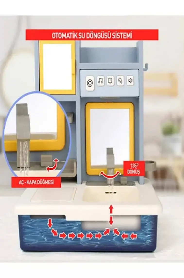 Kayyum Oyuncak Kukuli Şarkılı Eğitici Modern Banyo Seti