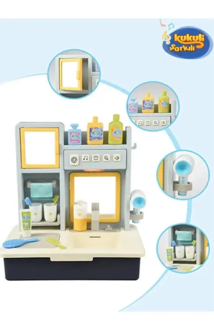 Kayyum Oyuncak Kukuli Şarkılı Eğitici Modern Banyo Seti