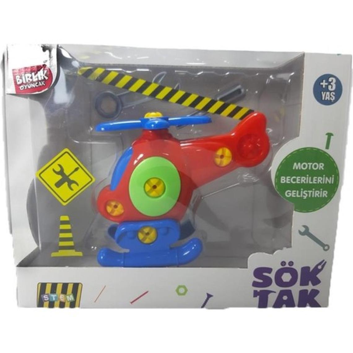 Birlik Toys Kutulu Sürtmeli Sök Tak Oyuncak Helikopter 14 cm