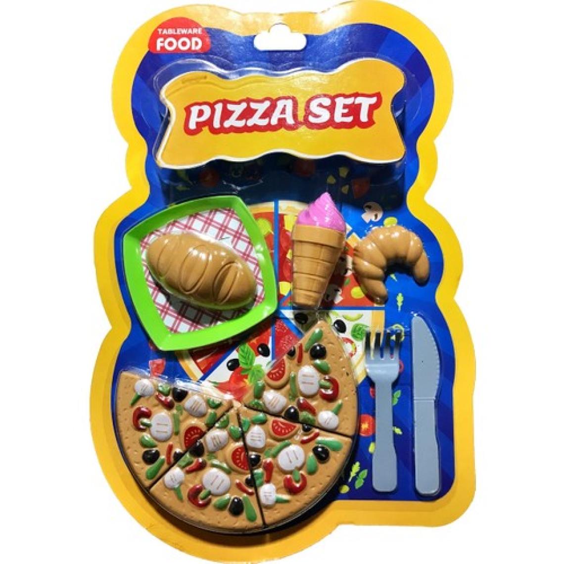 Uçar Oyuncak Tableware Food Küçük Pizza Seti Kartela