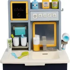 Can Oyuncak Kutulu Pilli ve Işıklı Lavabo Banyo Dolaplı Mavi