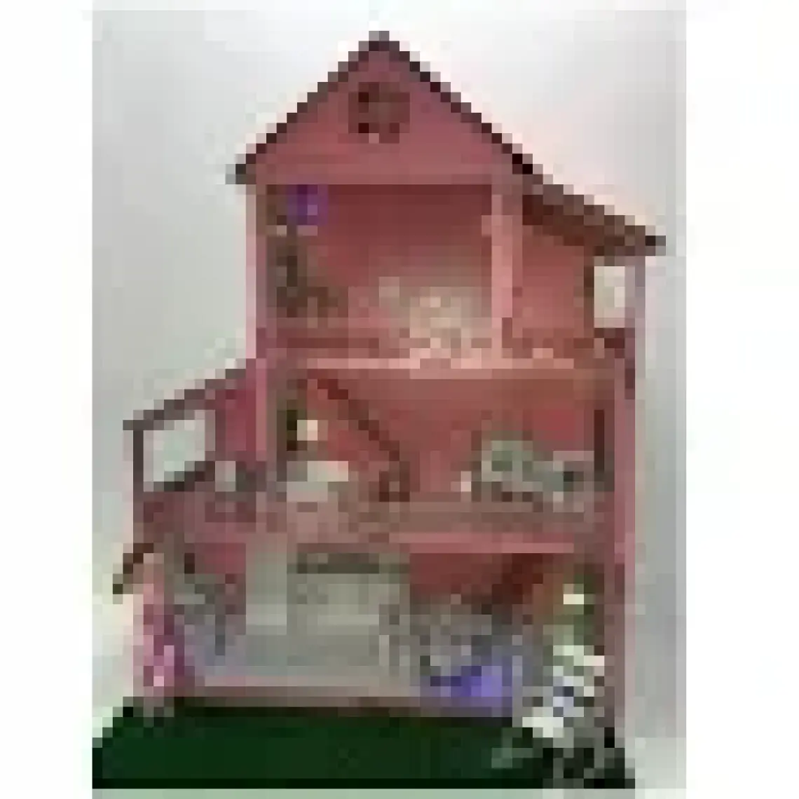 Tekno Trust LED Işık Hediyeli Barbie Ahşap Oyun Evi 001
