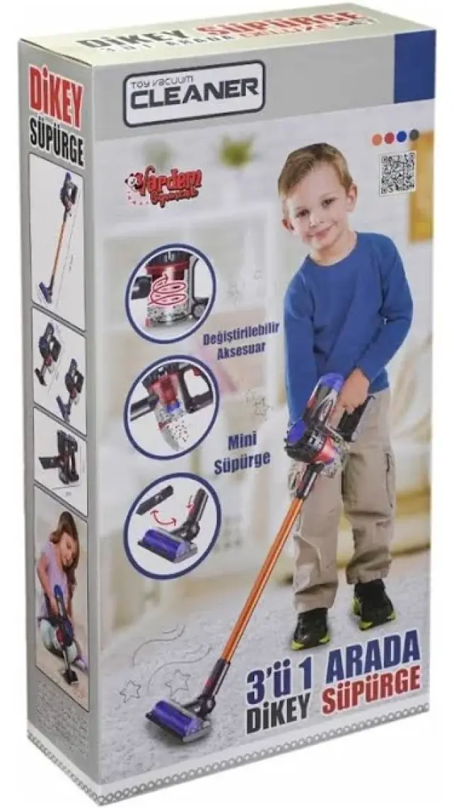 Vardem Oyuncak HUA-1009-12 Dikey Elektrik Süpürgesi 3 In 1