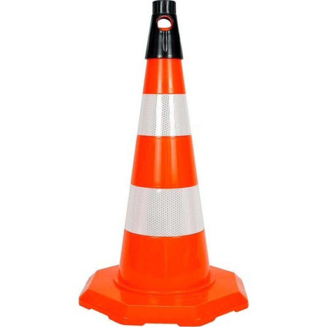 PVC Trafik Konisi 52 cm Çift Reflektifli Trafik Dubası