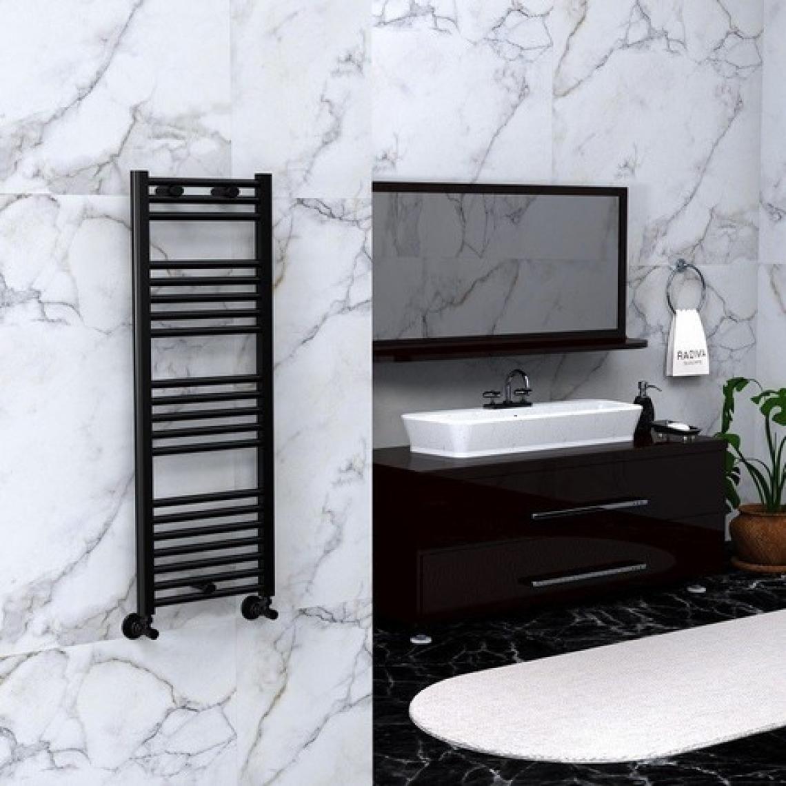 Radiva Haiti Havlupan Düz Mat Siyah 400 x 1100 mm