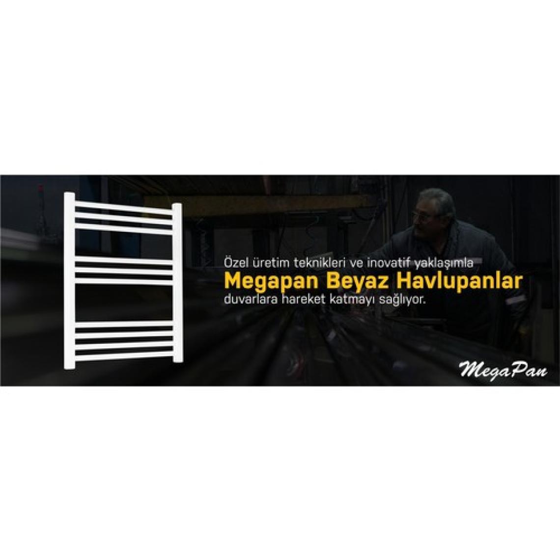Megapan 50 cm x 70 cm 10 Boru Beyaz Havlupan