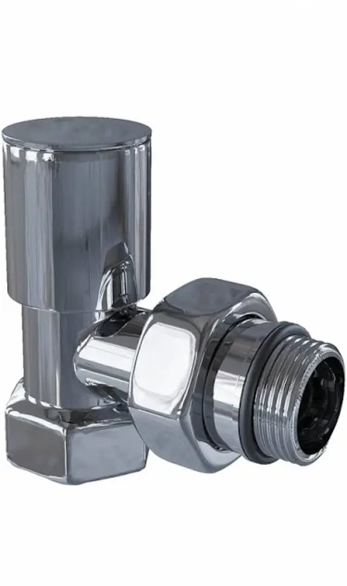 Radiva Radyatör Vanası 1/2'' Krom Köşe Metal Volanlı
