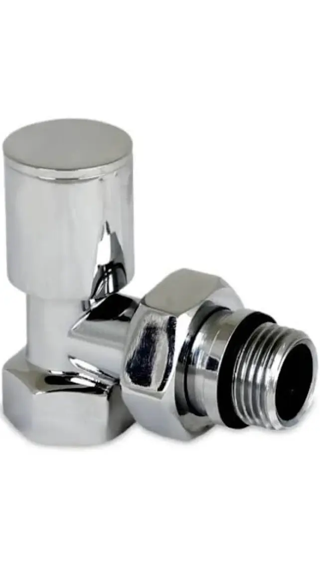 Radiva Radyatör Vanası 1/2'' Krom Köşe Metal Volanlı