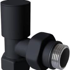 Radiva Radyatör Vanası 1/2'' Siyah Köşe Metal Volanlı