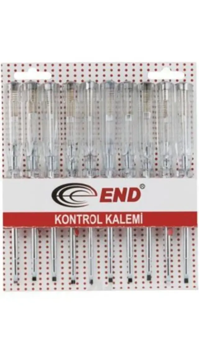 End Elektrik Çelik Uçlu Kontrol Kalemi (Düz)