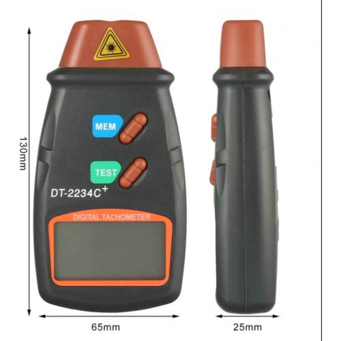 DT-2234C Dijital Lazer Takometre Hız Göstergeli Devir Ölçer Temassız Rpm Ölçer