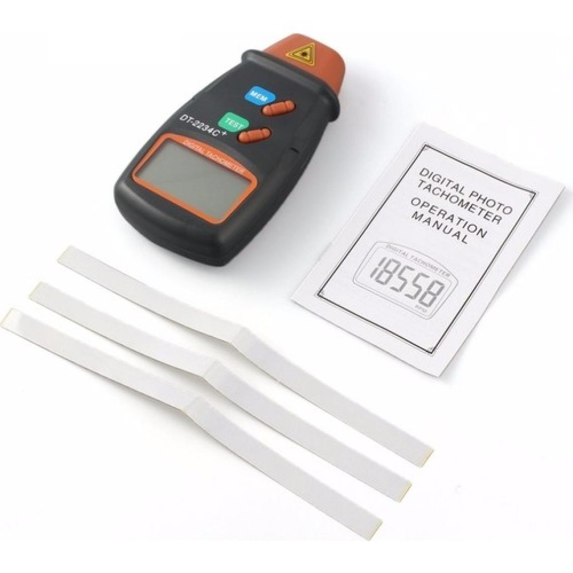 DT-2234C Dijital Lazer Takometre Hız Göstergeli Devir Ölçer Temassız Rpm Ölçer