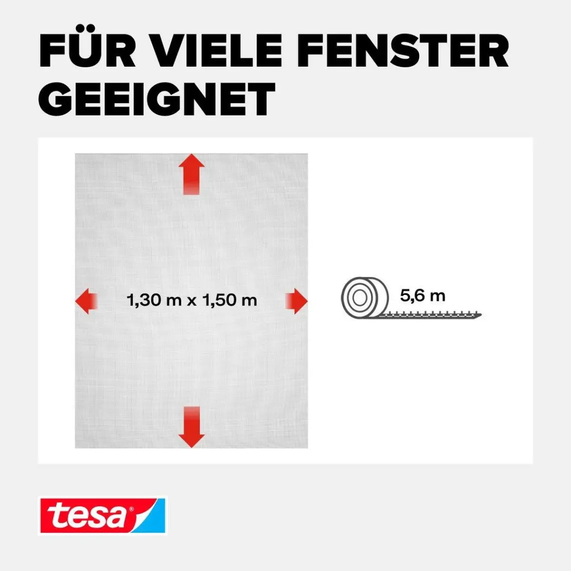 Tesa Sineklik Standart Çırt Bantlı Siyah Cam İçin