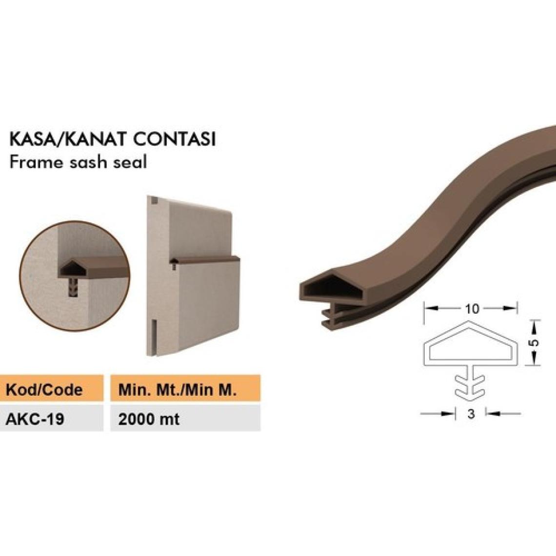 Contacall Ahşap Kapı Kasa Fitili Amerikan Ahşap Kapı Kasa Contası 25 Metre Beyaz