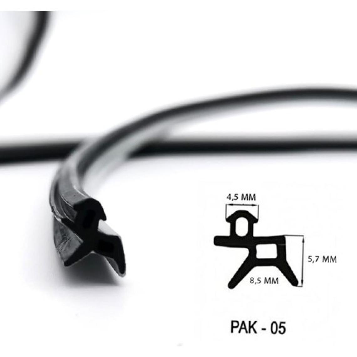 Contacall Pak-05 Siyah Kauçuk Yağlı Pvc Kapı Pencere Conta Fitili Tüm Pencerelere Uyumlu 5 Metre