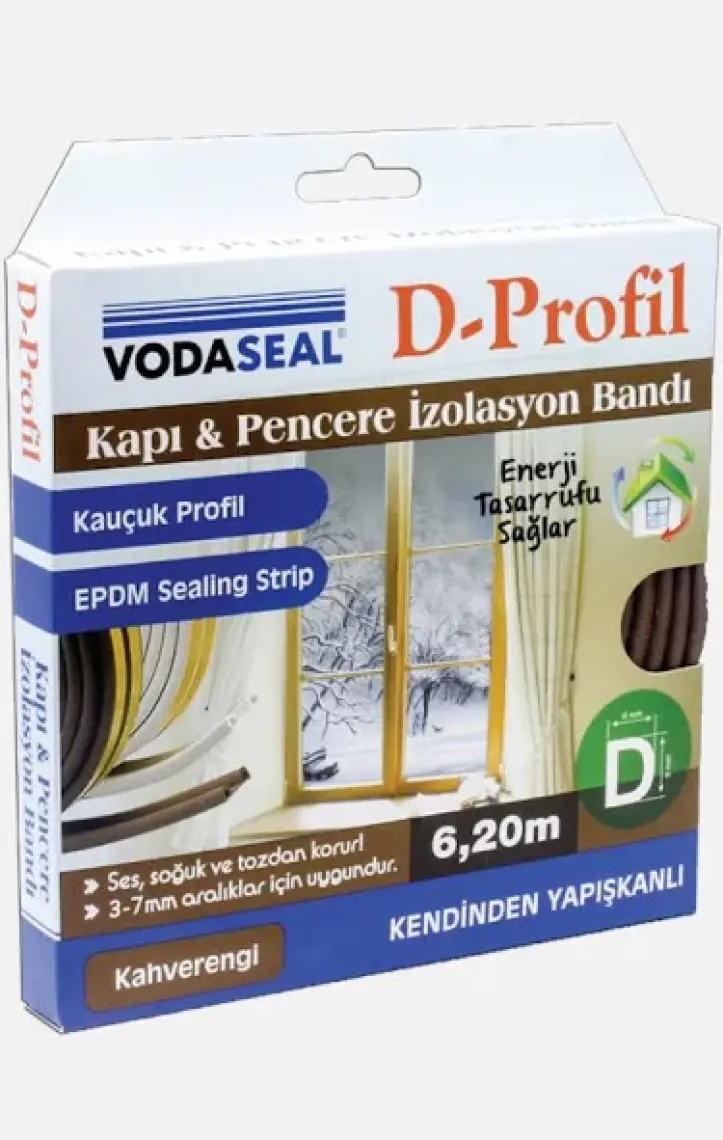 Vodaseal Kapı Ve Pencere Bandı Vodaseal 6,2 Metre Kahverengi