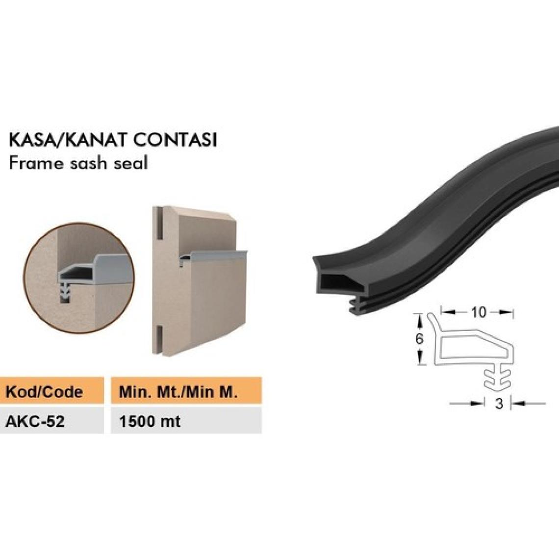 Contacall Ahşap Kapı Fitili Ahşap Kapı Contası Beyaz 25 Metre Yandan Tırnaklı